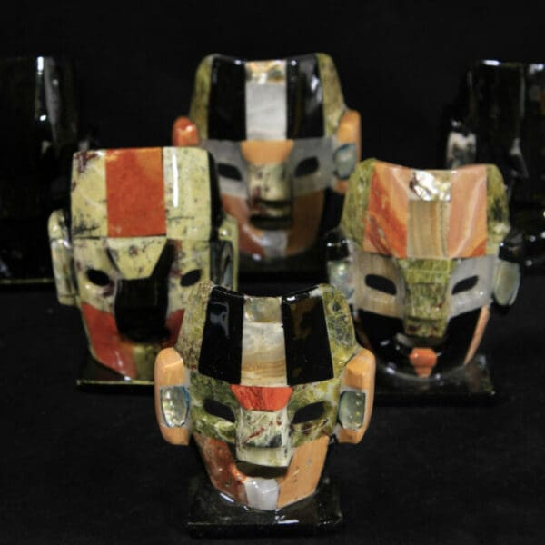 Assorted Mayan/Aztec Decorative Inlay Masks (One Mask) Small